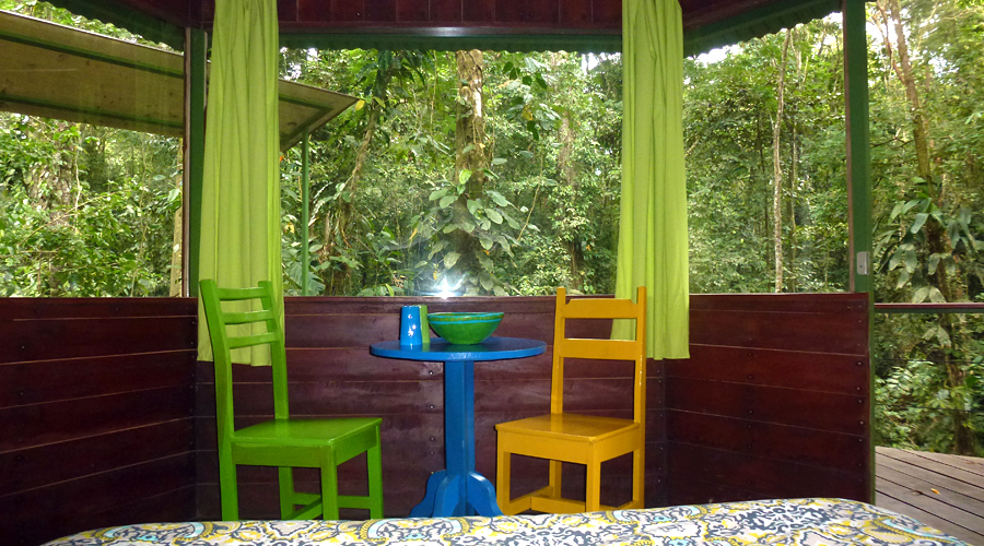 Cabanes dans les arbres, Costa Rica, cabane 2, vue de l'intrieur