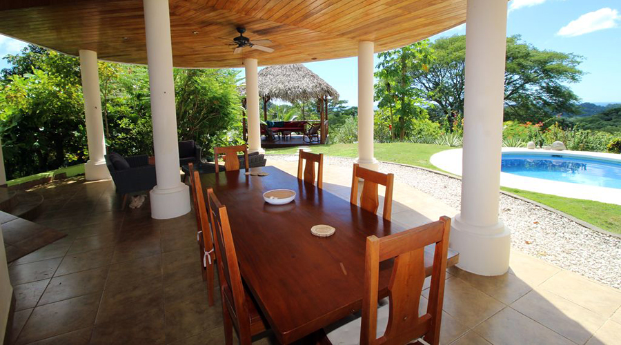Costa Rica - Guanacaste - Samara - Villa Perche - La terrasse, le rancho et la piscine