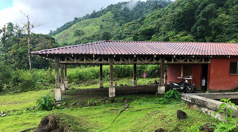 Costa Rica - Alajuela - Bijagua - Arménia - La grande terrasse couverte - Vue 1
