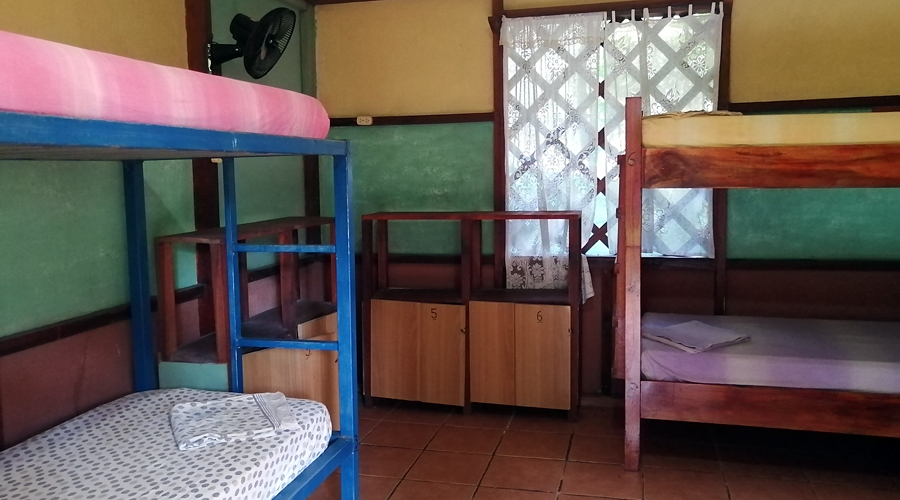 Costa Rica - Caraïbes - Auberge de jeunesse - Exemple d'un des 3 dortoirs