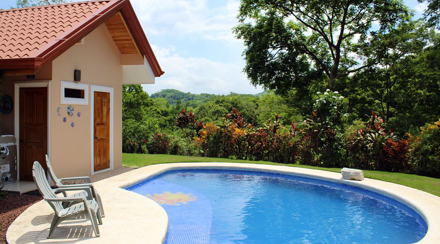 Costa Rica, Guanacaste, Pacifique - Villa Sueo, proche Samara - La piscine - vue 3