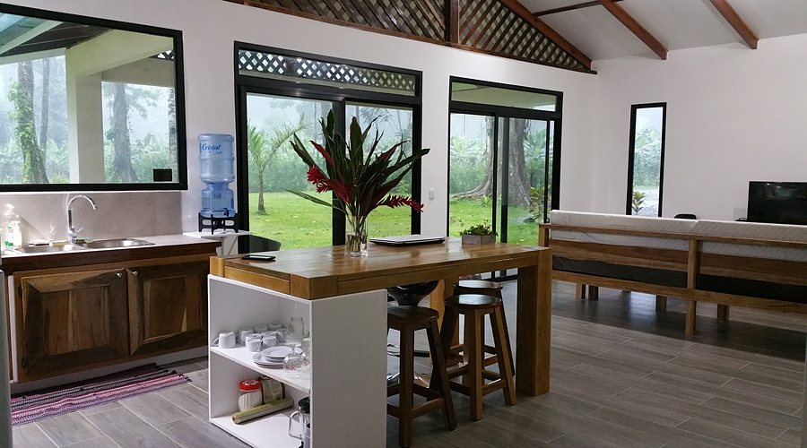 Costa Rica - Cahuita - Maison neuve 4 chambres - La pice  vivre - Vue 4